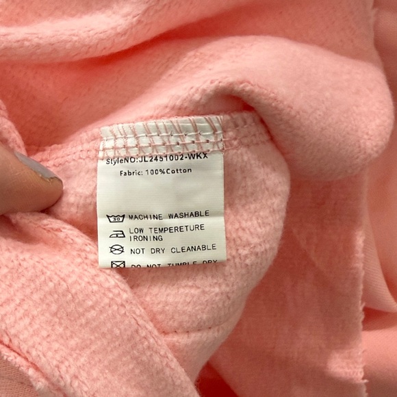 Amazon Peachy pink Sz L Double-Breasted Women's Jacket w/unfinished seams - Picture 9 of 10